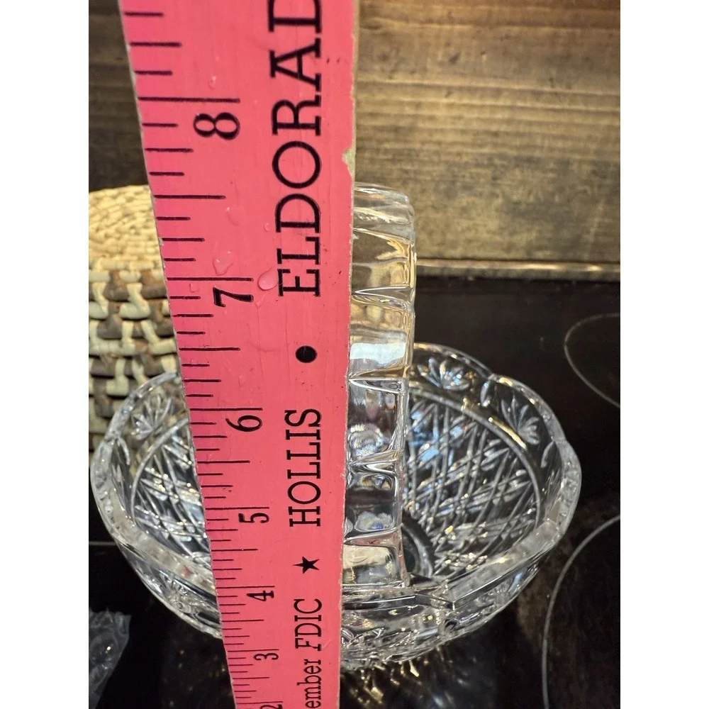 VTG Teleflora 24% Lead Crystal Clear Glass Czech Republic Floral Basket-stunning